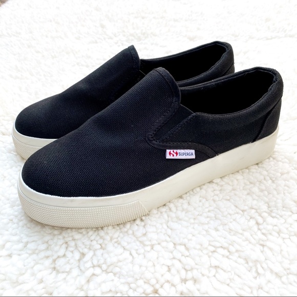 superga slip on platform sneakers